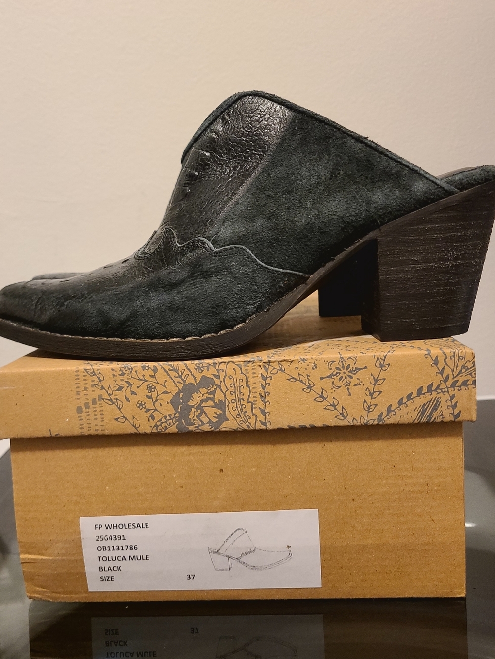 Free People Charcoal Toluca Mules